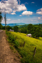 Fototapeta na wymiar View of a farm in the rural Potomac Highlands of West Virginia.