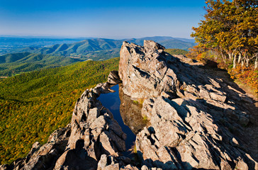 Early evening view of the Blue Ridge Mountains and Shenandoah Va