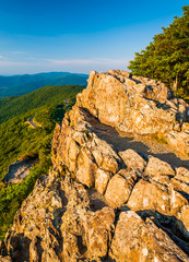 Evening view from Little Stony Man Cliffs in Shenandoah National