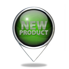 new product pointer icon on white background