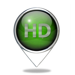 HD pointer icon on white background