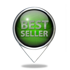 Best seller pointer icon on white background