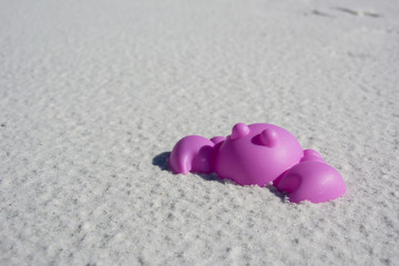 Fototapeta na wymiar Purple Crab Sand Toy
