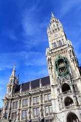 Fototapeta na wymiar Munich city hall portrait