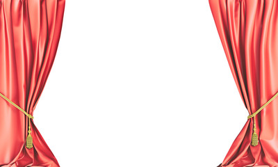 red curtains background