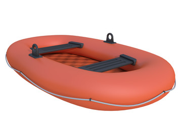 inflatable boat on a white background