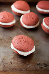 Red Velvet Peppermint Whoopie Pie