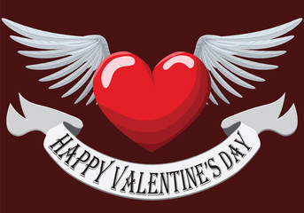 Valentine Heart with wings