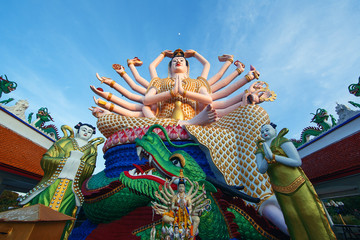 Big Guan yim at wat plai laem Koh Samui ,Thailand