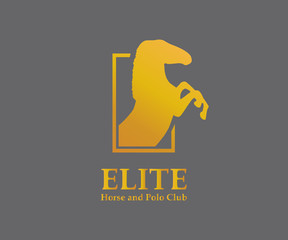 Vector logo design element. Horse, steed