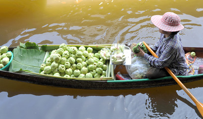 Guava seller on boat