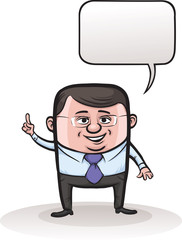 cute cartoon vector businessman character