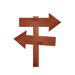 old wooden signboard isolated on white.