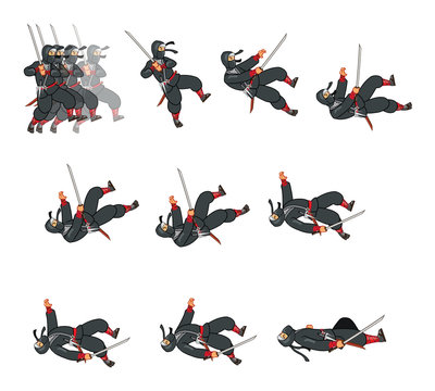 Ninja Dying Game Sprite