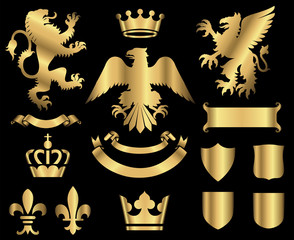 Gold Heraldry Ornaments © Giraphics