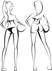 Game sport with beautyful girls