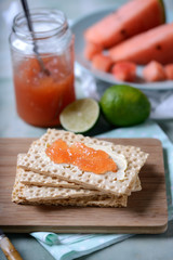 Melonen-Limetten-Konfitüre