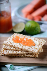 Melonen-Limetten-Konfitüre