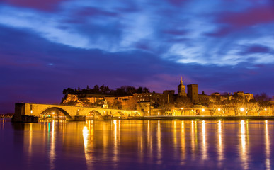 Fototapeta na wymiar View of medieval town Avignon at morning, UNESCO world heritage