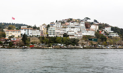 Fototapeta na wymiar Bosphorus houses buildings