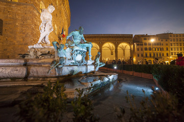 Italia,Toscana,Firenze, Fontana del Nettuno
