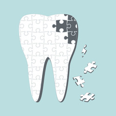 dental caries vector illustration