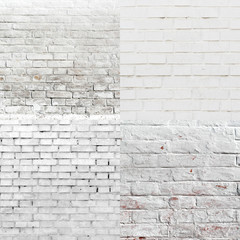 White Brick Wall Pattern Texture Set
