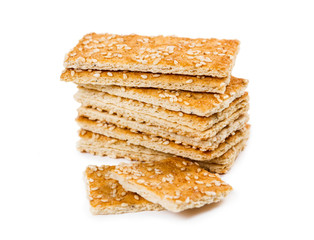 Crackers with sesame seeds