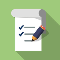 Vector Checklist with Pencil