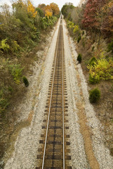 Fototapeta na wymiar Train Tracks To Infinity