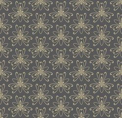 Floral Seamless Vector Pattern. Orient Abstract Background