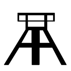 Piktogramm Ruhrgebiet Föderturm Schwarz