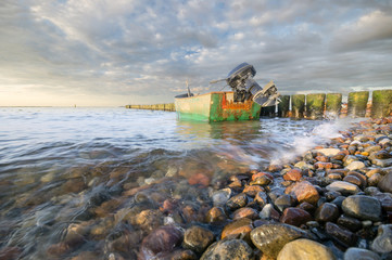 zachód słońca nad morzem © Mike Mareen