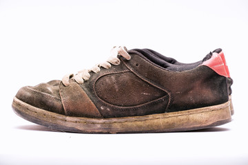 Fototapeta na wymiar Old rugged shoe.