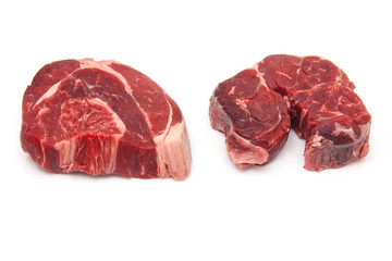 Obraz premium Shin of beef meat isolated on a white studio background,
