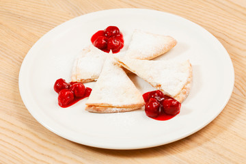 pancakes with cherry