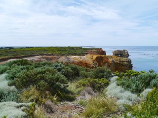 Fototapeta na wymiar Bay of islands coastal park in Victora in australia
