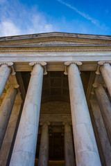 Looking up at the Thomas Jefferson Memorial, in Washington, DC.
