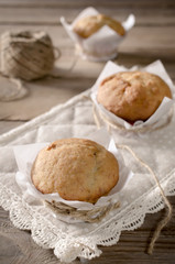 Banana muffins with banana jam
