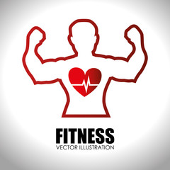 Fitness design, vector illustration.