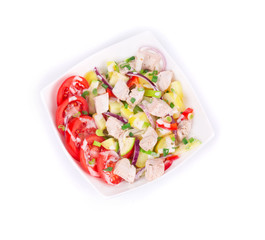 Warm meat salad
