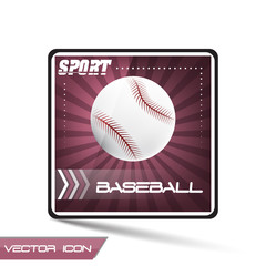 Baseball sport vector icon
