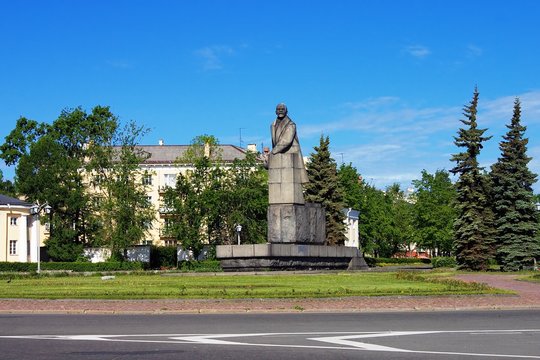 Lenin's monument in Petrozavodsk, Karelia, Russia