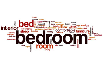 Bedroom word cloud
