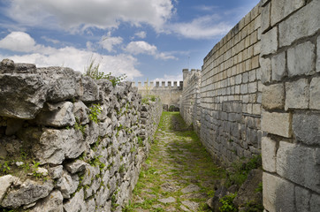 Ancient ruins of a medieval fortress