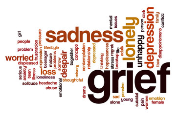 Grief word cloud