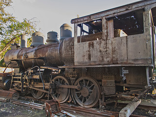 Fototapeta na wymiar Old locomotive from Havana