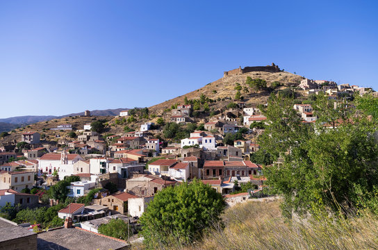 The historic village of Volissos, in Chios island, Greece