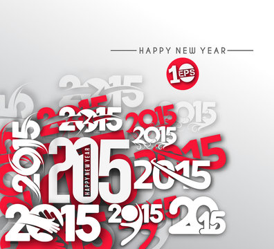 New Year 2015 Text Design