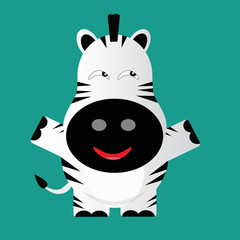 tricky zeebra gartoon character